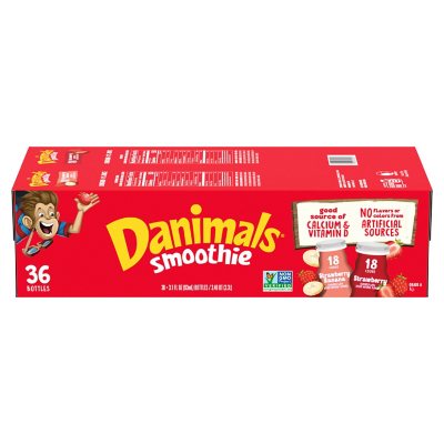 Dannon Danimals Smoothies Strawberry Variety Pack (36 ct.) - Sam's Club