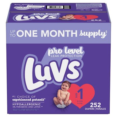 sam's club luvs diapers size 4