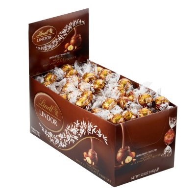 Lindt LINDOR Truffles, Hazelnut (120 ct. box) - Sam's Club