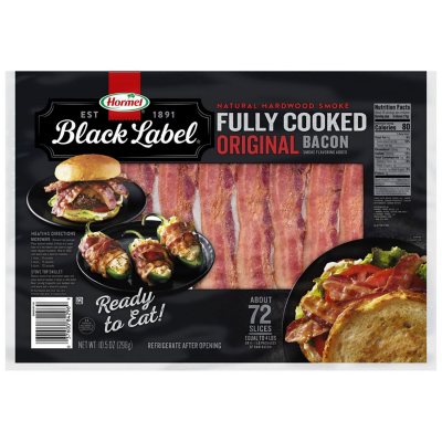 Hormel Black Label Fully Cooked Bacon (10.5 oz., 72 ct.) - Sam's Club