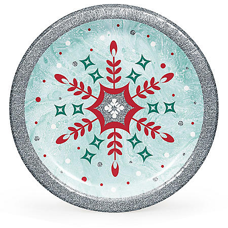 Member's Mark Glittered Snowfall Paper Plates (90 ct.) - Sam's Club