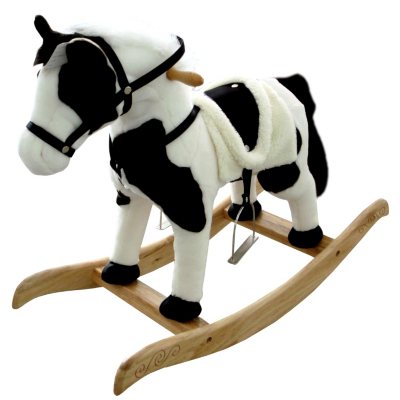 animated demon doll on rocking horse