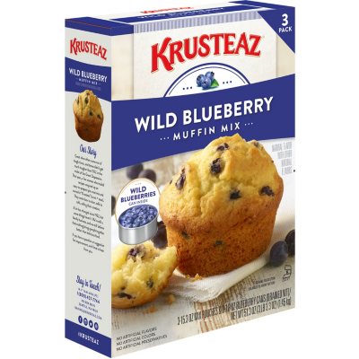 Krusteaz Wild Blueberry Muffin Mix (17.1 Oz., 3 Pk.) - Sam's Club