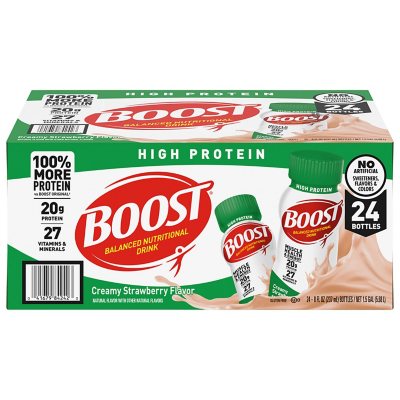 BOOST High Protein Drink, Strawberry (24 Pk.) - Sam's Club