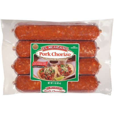 El Mexicano Pork Chorizo (3 lb., 4 ct.) - Sam's Club