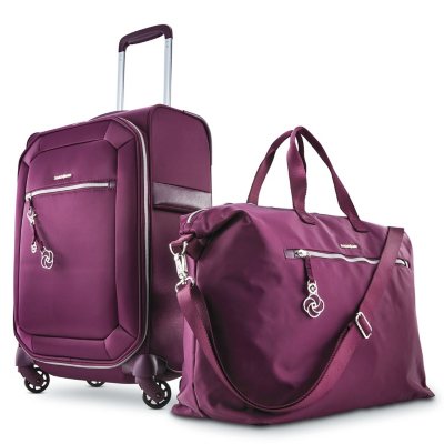 samsonite carry on luggage purple