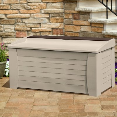 Suncast Deck Box with Seat and Storage Compartment - 127 