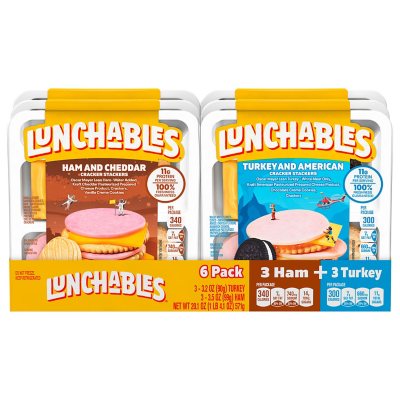 Oscar Mayer Lunchables Turkey and Ham Variety Pack (20.7 oz. tray, 6 ct ...