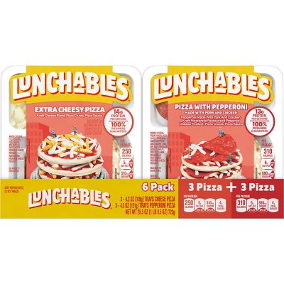 Oscar Mayer Lunchables, Pepperoni Pizza and Extra Cheesy Pizza Combo (6 ...