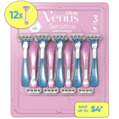 Gillette Venus Sensitive Disposable Razors (12 ct.) - Sam's Club