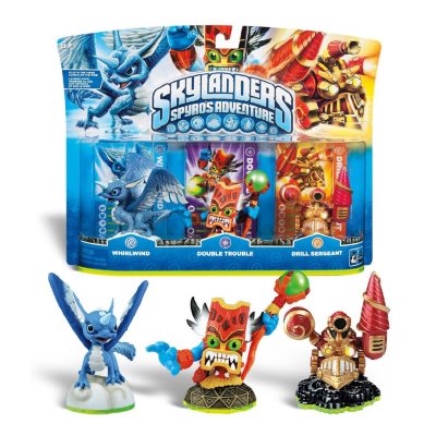 Skylanders 3 Character Pack with Whirlwind, Double Trouble and Drill ...