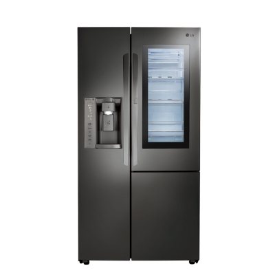 side refrigerator stainless ft lg cu door steel instaview depth counter