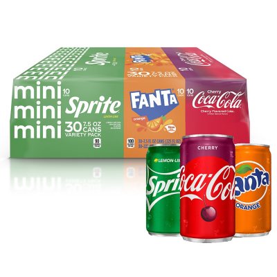 Coca-Cola Mini Cans Variety Pack (7.5oz / 30pk) - Sam's Club