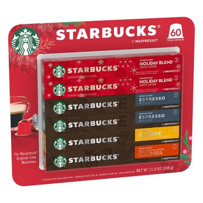 starbucks by nespresso medium roast holiday blend coffee