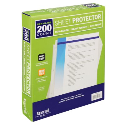 Samsill Non-Glare Sheet Protectors - 200 pk. - Sam's Club