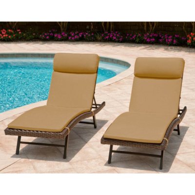 Heritage 2-Pack Chaise Cushion with Premium Sunbrella ...