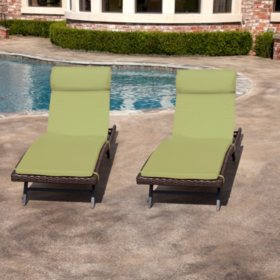 Toronto Outdoor Chaise Cushion Canvas Turf - 2 pk. - Sam's Club