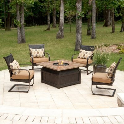 Savona Fire Pit Chat Set - Cork - 5 pc. - Sam's Club