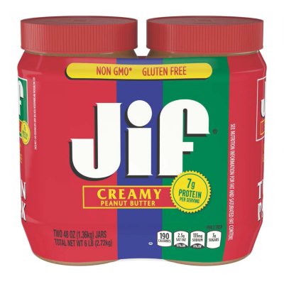 Jif Creamy Peanut Butter (48 oz., 2 pk.) - Sam's Club