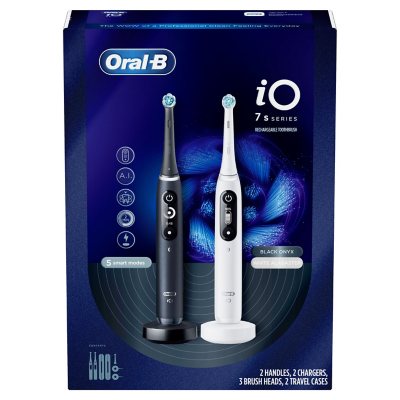 Oral-B IO Series 7s Electric Toothbrush, Black Onyx And White Alabster ...