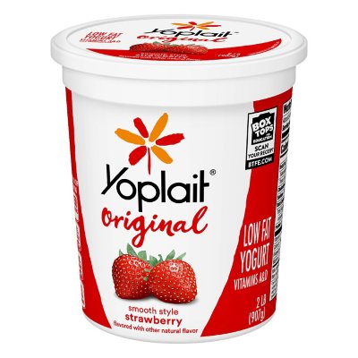 Yoplait Original Smooth Style Strawberry Flavored Low Fat Yogurt (2 lbs ...