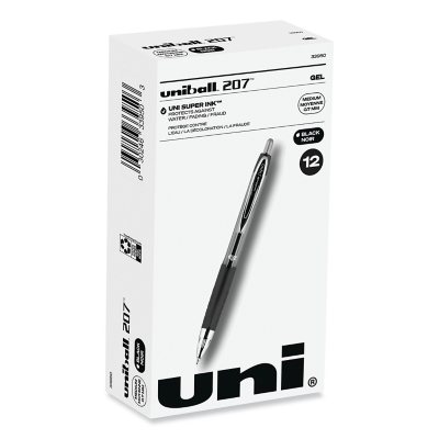 uni-ball 207 Signo Roller Ball Gel Pens, Select Color (Medium, 12 ct ...