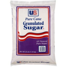 U S Pure Cane Granulated Sugar 25 lbs Sam #39 s Club