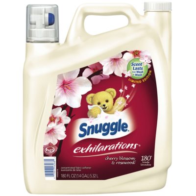 Snuggle Liquid Fabric Softener, Cherry Blossom & Rosewood Scent (180oz ...