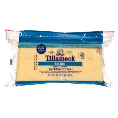 Tillamook Sliced Swiss Cheese Slices, (32 Oz.) - Sam's Club