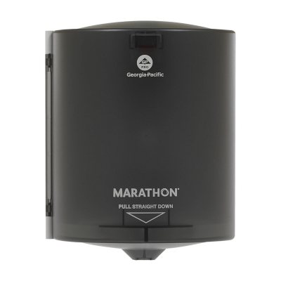 Marathon® Centerpull Paper Towel Dispenser, Smoke, 9.250” W x 8.750” D