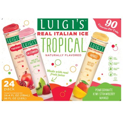 Luigi's Real Italian Ice, Variety Pack (4 fl. oz. tubes, 24 ct.) - Sam ...