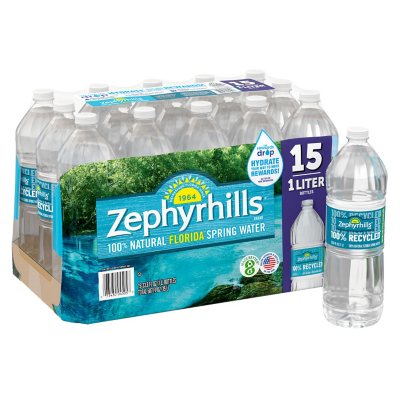 Zephyrhills 100% Natural Spring Water (1l   15pk) - Sam's Club