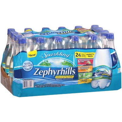 Zephyrhills Sparkling Water Variety Pack (16.9 oz. bottles, 24 pk.) - Sam's Club