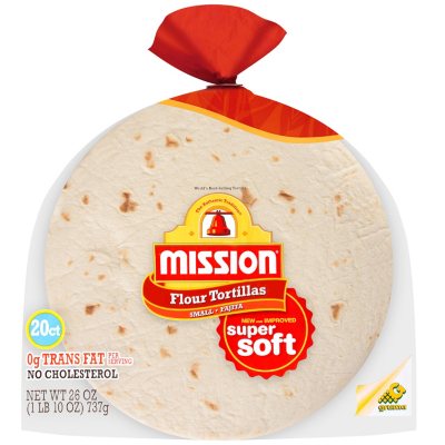 Mission Small Fajita Flour Tortillas (20 ct., 26 oz.) - Sam's Club