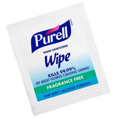 wipes hand purell single sanitizing individually wrapped ct