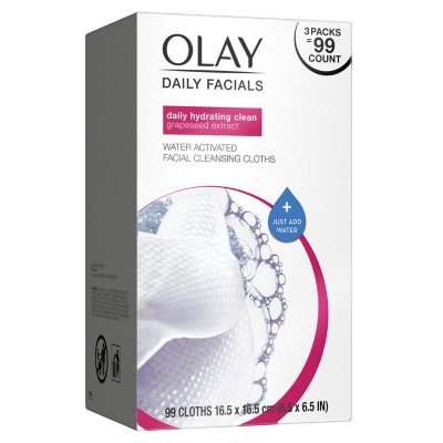 Olay 4-in-1 Daily Facial Cloths, Normal Skin (99 ct.) - Sam's Club