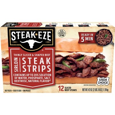 Steak-EZE® Thin Sliced Sirloin Beef Steak - 42oz - Sam's Club