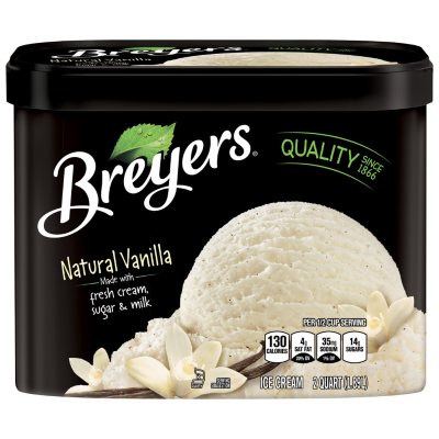 Breyers Natural Vanilla Ice Cream (2 qt.) - Sam's Club