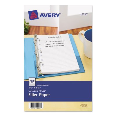 Avery - Mini Binder Filler Paper - College Ruled - 8 1/2