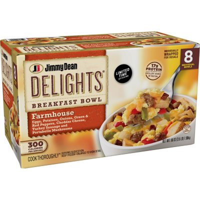 Jimmy Dean Delights Farmhouse Breakfast Bowl, Frozen (8 ct.) - Sam's Club