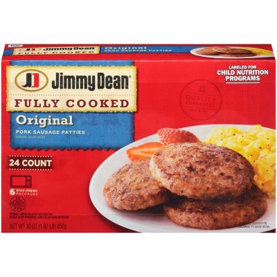 Jimmy Dean Fully Cooked Original Pork Sausage Patties (24 ct.) - Sam's Club