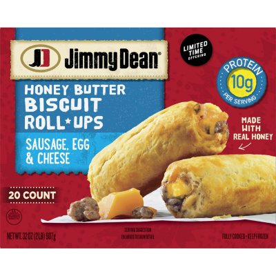 Jimmy Dean Sausage, Egg & Cheese Biscuit Roll-Up, Frozen (20 ct.) - Sam ...