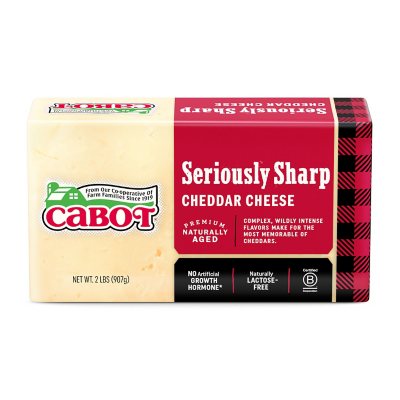 Cabot Seriously Sharp Cheddar Cheese (2 Lbs.) - Sam's Club