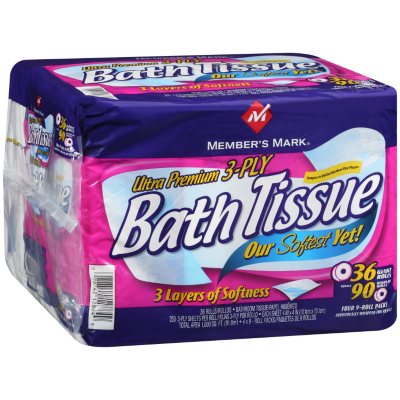 Member's Mark® Bath Tissue 3-Ply - 36 rolls - Sam's Club
