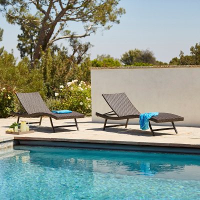 Member’s Mark Stackable Woven Chaise Lounge, 2-Pack