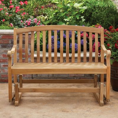 Member's Mark Glider Bench in Teak - Sam's Club