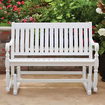 Member's Mark Painted Wood Glider Bench (White) - Sam's Club