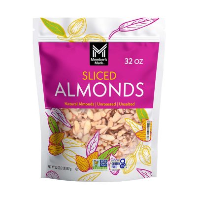 sliced almonds member mark natural california oz
