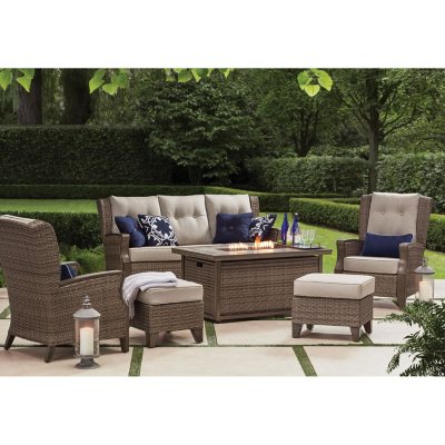 member's mark agio newcastle 6-piece patio deep seating set with