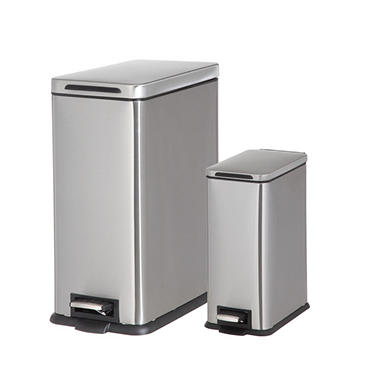 Member’s Mark Stainless Steel Trash Can, Set of 2
